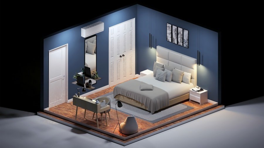 Photo design a cozy and functional bedroom